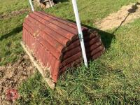 70CM HIGH XC 'CURVED LOG PILE' FENCE - 5