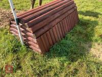 70CM HIGH XC 'CURVED LOG PILE' FENCE - 6