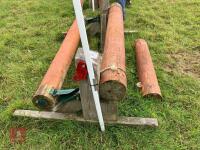 80CM HIGH XC 'ADJUSTABLE LOG POLE' FENCE - 4
