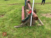 90CM HIGH XC 'ADJUSTABLE LOG POLE' FENCE - 4