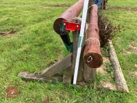 90CM HIGH XC 'ADJUSTABLE LOG POLE' FENCE - 10