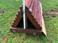 90CM HIGH XC 'LOG TRIANGLE' FENCE - 3