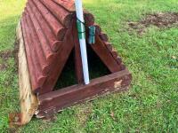 90CM HIGH XC 'LOG TRIANGLE' FENCE - 7