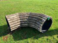 90CM HIGH XC 'CURVED LOG ROLL' FENCE - 2