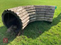 90CM HIGH XC 'CURVED LOG ROLL' FENCE - 3