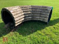 90CM HIGH XC 'CURVED LOG ROLL' FENCE - 4