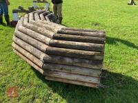 90CM HIGH XC 'CURVED LOG ROLL' FENCE - 11