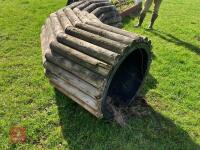 90CM HIGH XC 'CURVED LOG ROLL' FENCE - 12