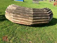 90CM HIGH XC 'CURVED LOG ROLL' FENCE - 17