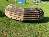90CM HIGH XC 'CURVED LOG ROLL' FENCE - 18