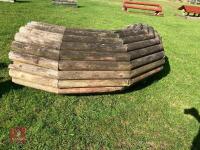 90CM HIGH XC 'CURVED LOG ROLL' FENCE - 22