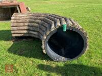90CM HIGH XC 'CURVED LOG ROLL' FENCE - 26