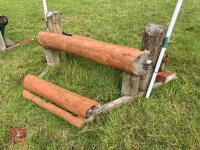 100CM HIGH XC ADJUSTABLE LOG POLE FENCE - 7