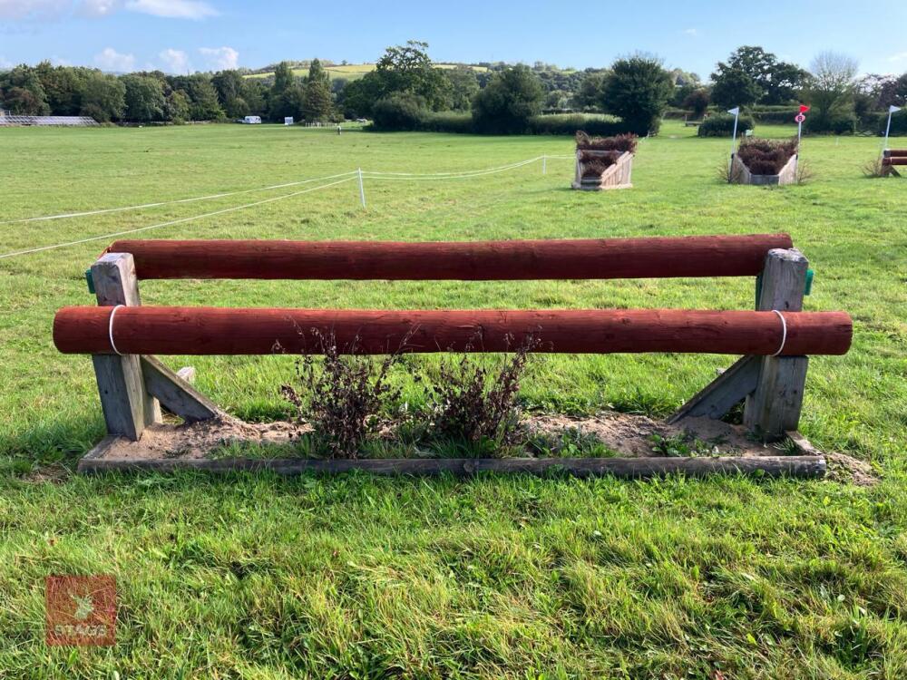 110CM HIGH XC ADJUSTABLE LOG POLE FENCE