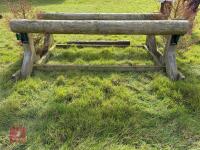 110CM HIGH XC ADJUSTABLE LOG POLE FENCE - 2