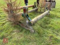 110CM HIGH XC ADJUSTABLE LOG POLE FENCE - 21