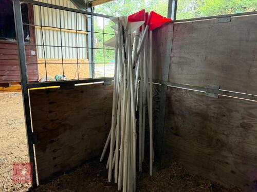 20 RED & WHITE FLAG MARKER POLES
