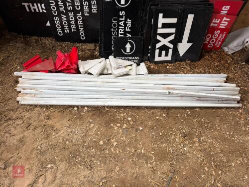 20 RED & WHITE FLAG MARKER POLES