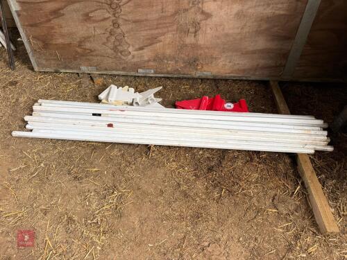 20 RED & WHITE FLAG MARKER POLES
