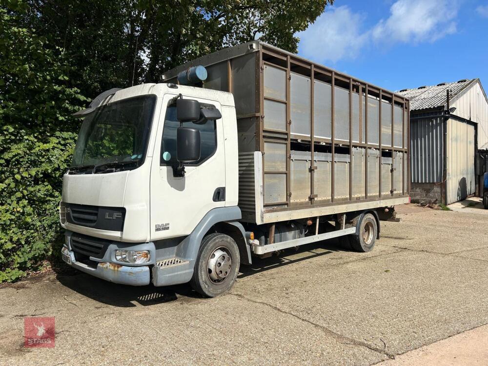 2008 DAF 45.160 7.5T LIVESTOCK LORRY
