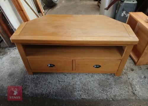 MODERN OAK 2 DRAWER TV UNIT
