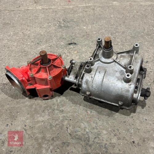 2 RIGHT ANGLED GEARBOXES