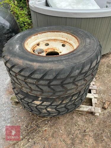 2 SUPER SINGLE WHEELS AND TYRES