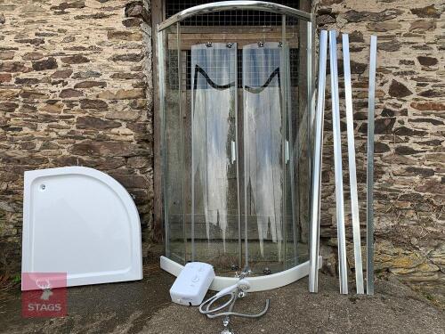 CORNER SHOWER WITH TRITON ELECTRIC UNIT