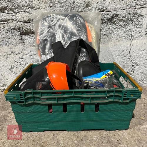 CRATE OF ASSORTED SAFETY PPE GEAR