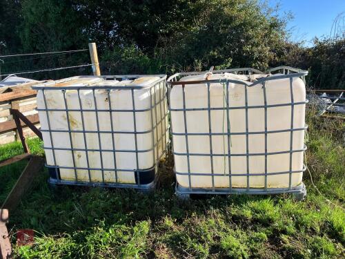 2 X 1,000 LITRE IBC CONTAINER (4) **PLEASE NOTE THE CHANGE OF LOCATION**