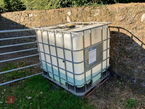 1,000 LITRE IBC CONTAINER (2) **PLEASE NOTE THE CHANGE OF LOCATION**