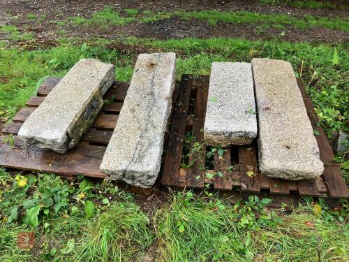 4 GRANITE STEPS/SLABS