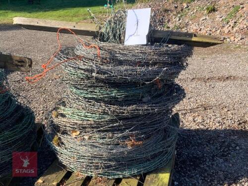 USED BARBED WIRE IN COILS
