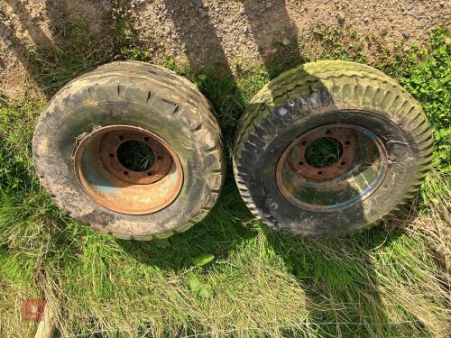 2 X 11.5/80-15.3 WHEELS AND TYRES