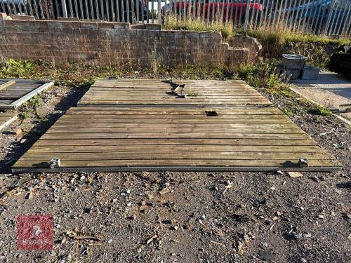 PAIR OF GALVANISED & TIMBER DOORS