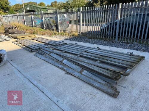 2 GALVANISED AND TIMBER DOORS