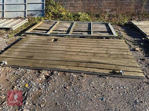 PAIR OF GALVANISED & TIMBER DOORS