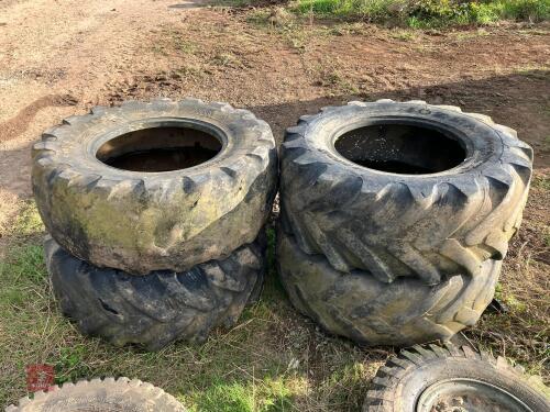 4 TELEHANDLER 460/70 R24 TYRES