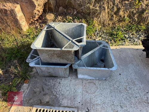 6 GALVANISED CORNER FEED TROUGHS