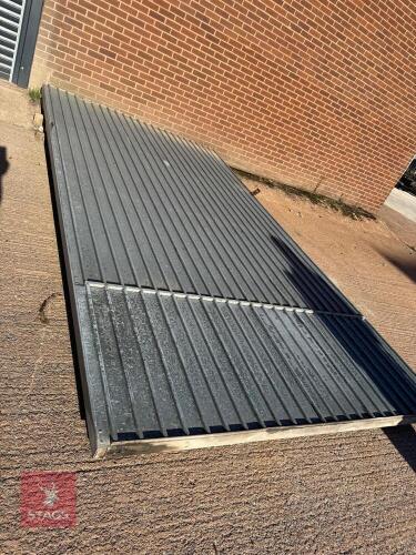 2 GALVANISED CORRUGATED SLIDING DOORS