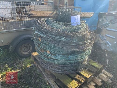 USED BARBED WIRE IN COILS