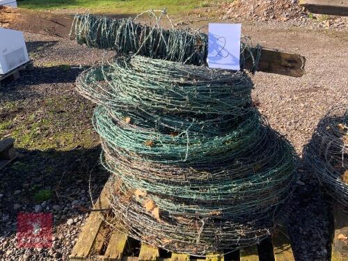 USED BARBED WIRE IN COILS
