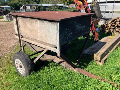 1 TON GALVANISED TRAILED FEED BIN
