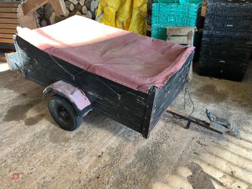 5' X 3' WOODEN CAR TRAILER