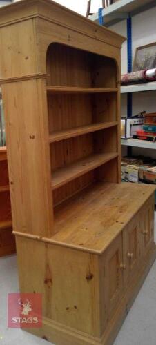 MEXICAN PINE SIDEBOARD BOOKCASE