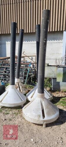 4 X GRAIN PEDESTALS