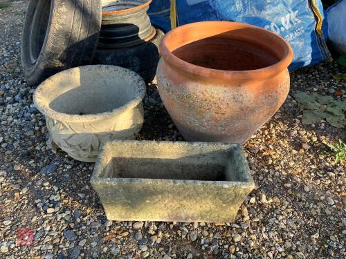 3 MIXED PLANT POTS