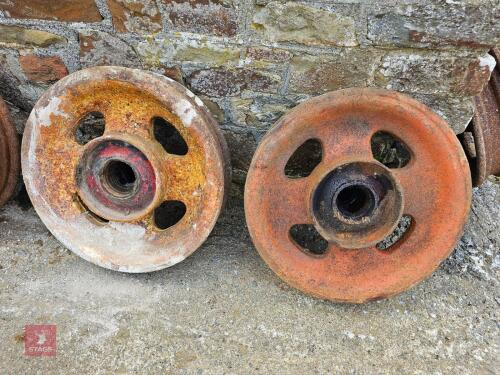 PAIR FORDSON MAJOR TRACTOR FRONT WHEELS