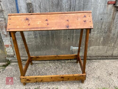 43'' X 43'' WOODEN SADDLE HORSE