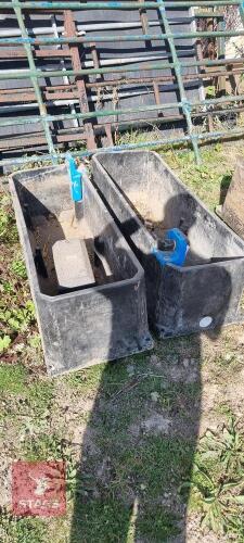 2 PLASTIC WATER TROUGHS